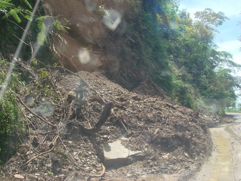 Landslide near Lunglei